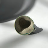 Hiroshi Hirai: Heart Shaped Mug Cup, Green Accents - natsumiya.live