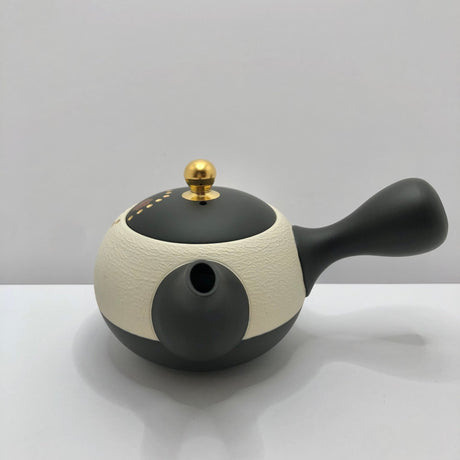 Isobe Ceramics mi122: Tokoname Kyusu Golden Autumn Leaves by Shouhou 200 ml 金彩紅葉桜 - natsumiya.live