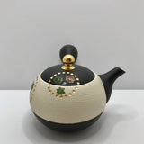 Isobe Ceramics mi122: Tokoname Kyusu Golden Autumn Leaves by Shouhou 200 ml 金彩紅葉桜 - natsumiya.live