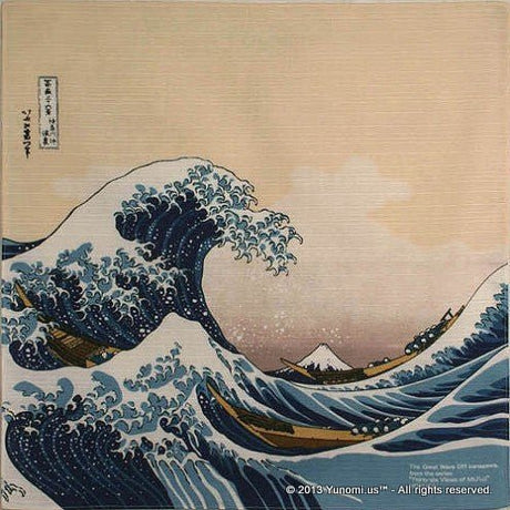 Iyo Yuinoh Center, Furoshiki: The Great Wave off Kanagawa (small) - natsumiya.live