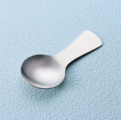 Japanese Hammer Tone Steel Tea Scoop (Chasaji) - natsumiya.live