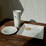 Kamigata Ryugi: Haiku Series Plate Set, Gold - natsumiya.live
