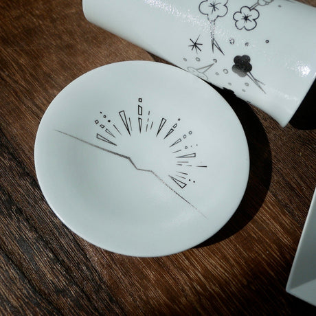 Kamigata Ryugi: Haiku Series Plate Set, Silver - natsumiya.live