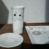 Kamigata Ryugi: Haiku Series Plate Set, Silver - natsumiya.live