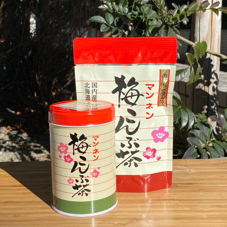 Mannen: Ume Konbucha - Japanese Plum & Kelp Soup Tea Powder 梅こんぶ茶 - natsumiya.live