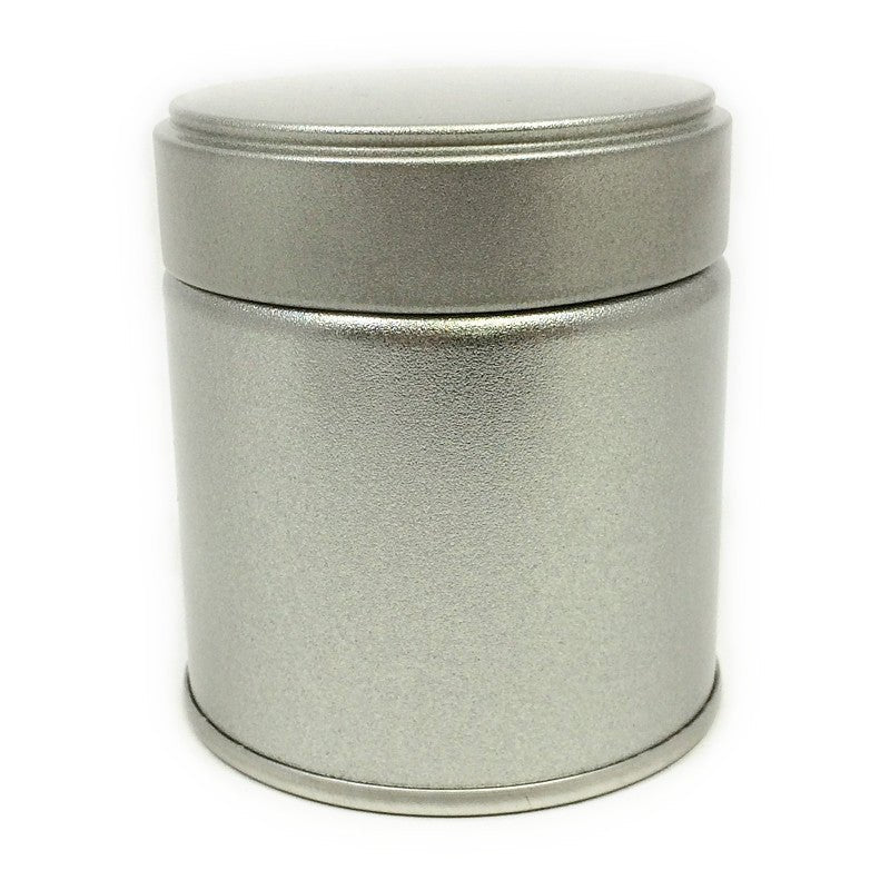 Matcha Tea Can, Silver Screw Top - natsumiya.live