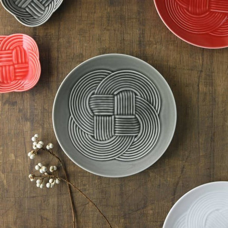 Oda Pottery: Dessert Plate Gray (19 cm) - natsumiya.live