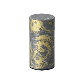 Okumura Seikan: Tea Can, Washi Paper - Nankyo Black Gold 南郷 黒金・茶銀・黒銀 - natsumiya.live