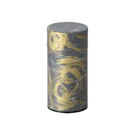 Okumura Seikan: Tea Can, Washi Paper - Nankyo Black Gold 南郷 黒金・茶銀・黒銀 - natsumiya.live