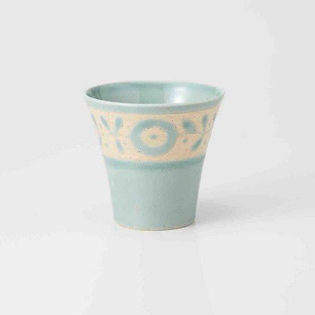 Saikai Ceramics: Gaeden, Tea Cup, Baby Blue - natsumiya.live