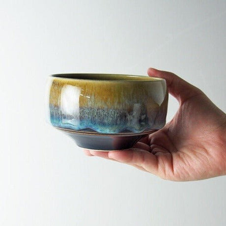 Saikai Ceramics: Hakuwan - Jatenmoku, Porcelain Matcha Bowl with Gift Box - natsumiya.live
