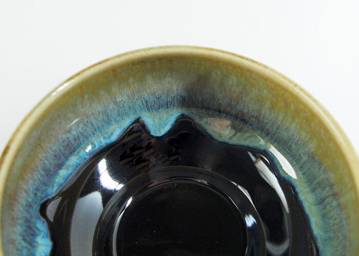 Saikai Ceramics: Hakuwan - Jatenmoku, Porcelain Matcha Bowl with Gift Box - natsumiya.live