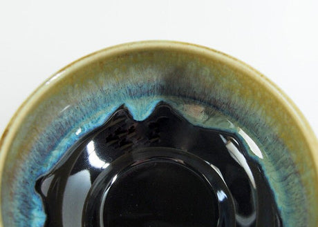 Saikai Ceramics: Hakuwan - Jatenmoku, Porcelain Matcha Bowl with Gift Box - natsumiya.live
