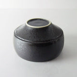Saikai Ceramics: Hakuwan - Wabikuro, Black Porcelain Matcha Bowl with Gift Box - natsumiya.live