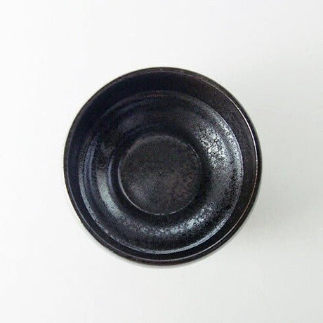 Saikai Ceramics: Hakuwan - Wabikuro, Black Porcelain Matcha Bowl with Gift Box - natsumiya.live