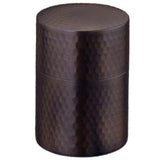 Tea Canister Hammer Tone Copper - natsumiya.live
