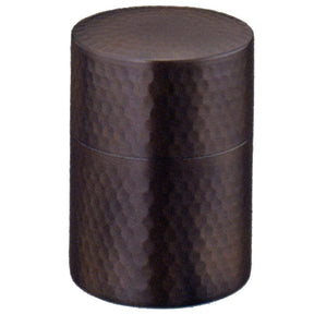 Tea Canister Hammer Tone Copper - natsumiya.live