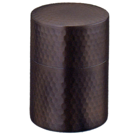 Tea Canister Hammer Tone Copper - natsumiya.live