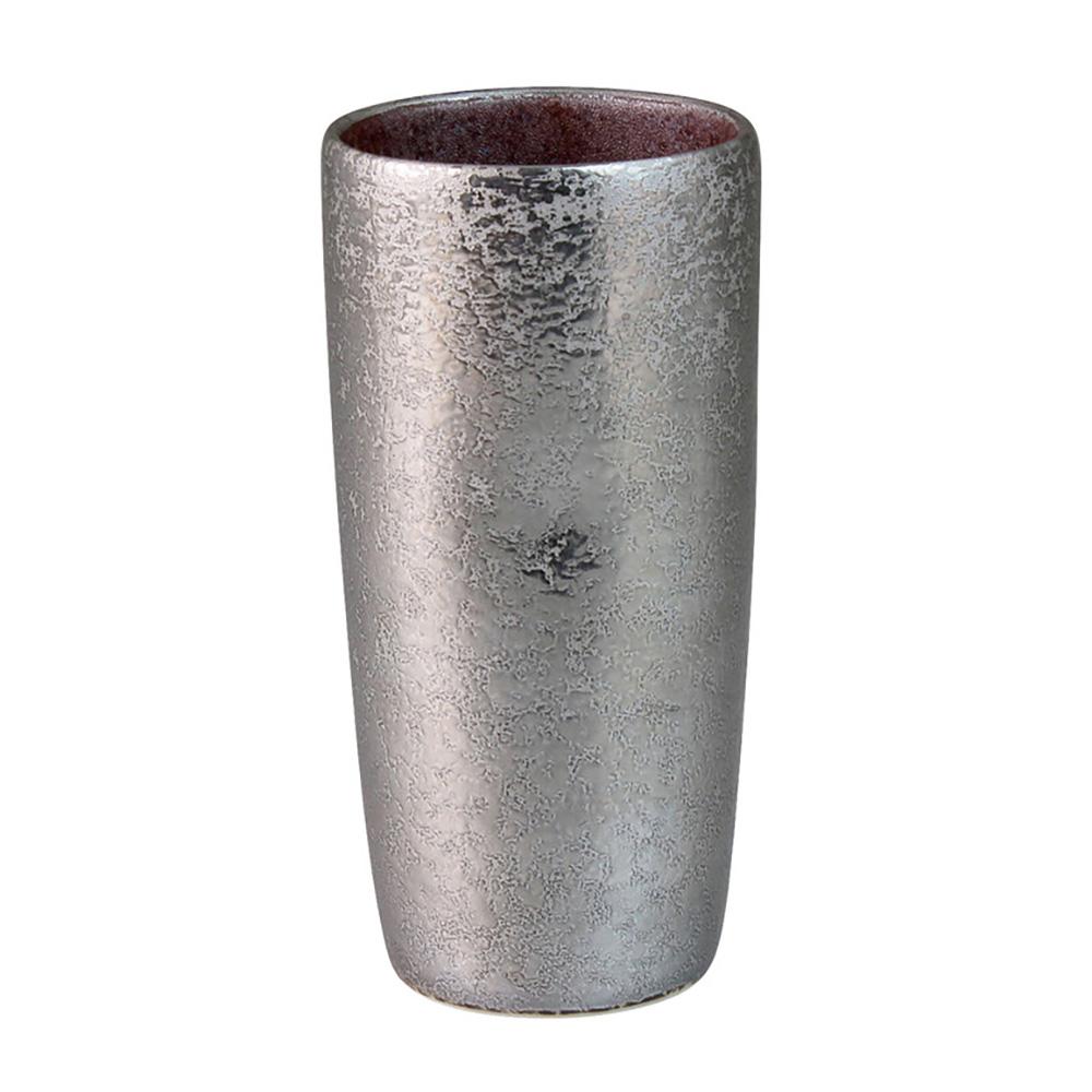Touetsugama Aritayaki Dimple Rock Tumbler - Ibushi Silver - Purple いぶし銀内紫素　えくぼロックビアカップ - natsumiya.live