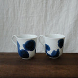Yamani - Miyama Tableware: Blue Ink White Paired Mugs - natsumiya.live