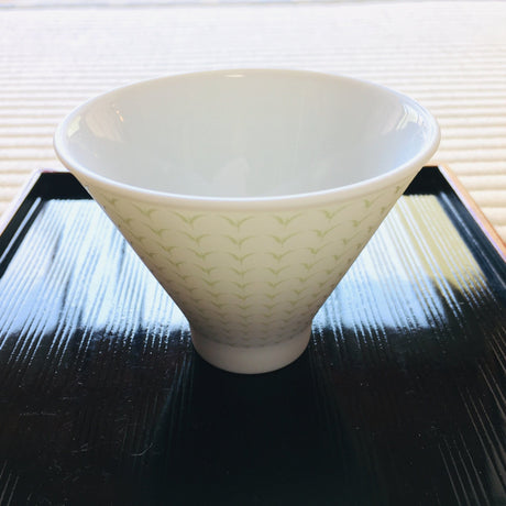Yamani - Miyama Tableware: Chahaku Morning Glory Tea Cup - Gyokuro Green - natsumiya.live