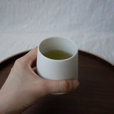 Yamani - Yamatsu Gifu: Minimalist Frustum Yunomi Tumbler, White - natsumiya.live