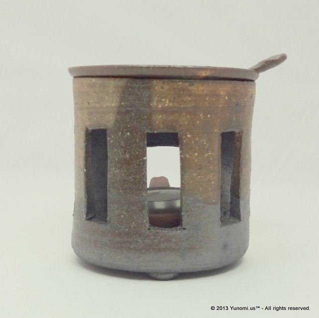 Yamatane sa3903: Tokoname Tea Incense Burner (Chakouro), Stripe - natsumiya.live