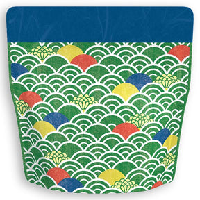 Yoshimura Pack 10155 Resealable Washi Paper Bag Wave 青海波柄 - natsumiya.live
