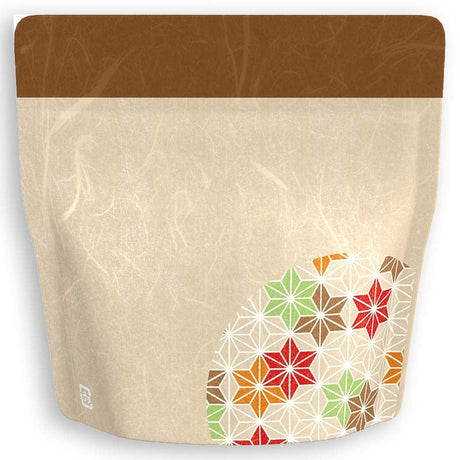 Yoshimura Pack 10156 Resealable Washi Paper Bag Hemp Leaves 麻の葉柄 - natsumiya.live