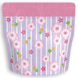 Yoshimura Pack 10157 Resealable Washi Paper Bag Sakura In Purple 桜の花柄 - natsumiya.live