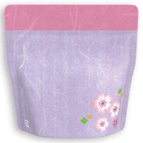 Yoshimura Pack 10157 Resealable Washi Paper Bag Sakura In Purple 桜の花柄 - natsumiya.live