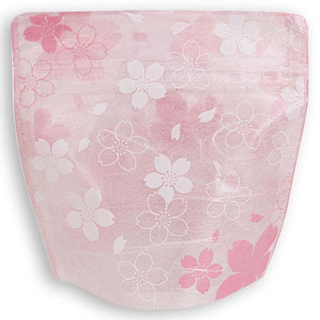 Yoshimura Pack 10185 Resealable Washi Paper Bag Pink Sakura 雲竜透明ﾁｬｯｸ付ｽﾀﾝﾄﾞ袋 桜 - natsumiya.live