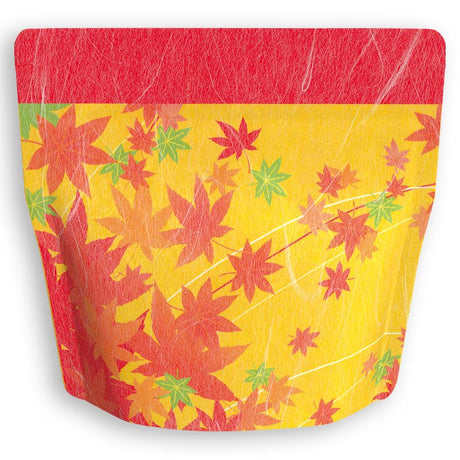 Yoshimura Pack 1373 Resealable Washi Paper Bag Red Leaves もみじ - natsumiya.live