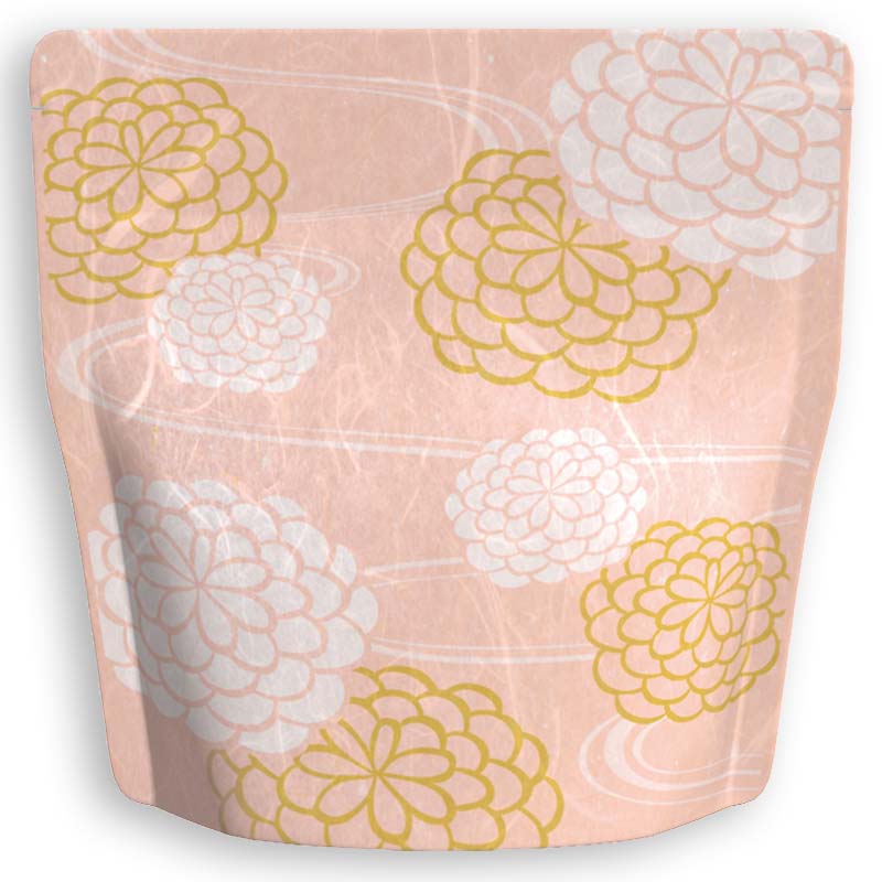 Yoshimura Pack 1397 Resealable Washi Paper Bag Temari Chrysanthemum 手鞠菊 - natsumiya.live
