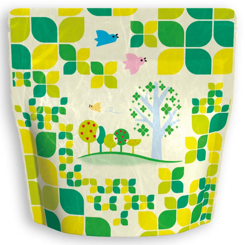 Yoshimura Pack 1402 Resealable Washi Paper Bag Forest 森林 - natsumiya.live