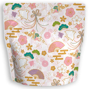 Yoshimura Pack 1403 Resealable Washi Paper Bag Chidori Ichimatsu 千鳥市松 - natsumiya.live