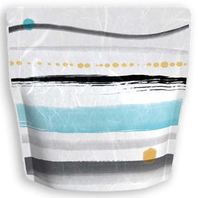 Yoshimura Pack 1405 Resealable Washi Paper Bag Calligraphy Sea 筆もよう海 - natsumiya.live